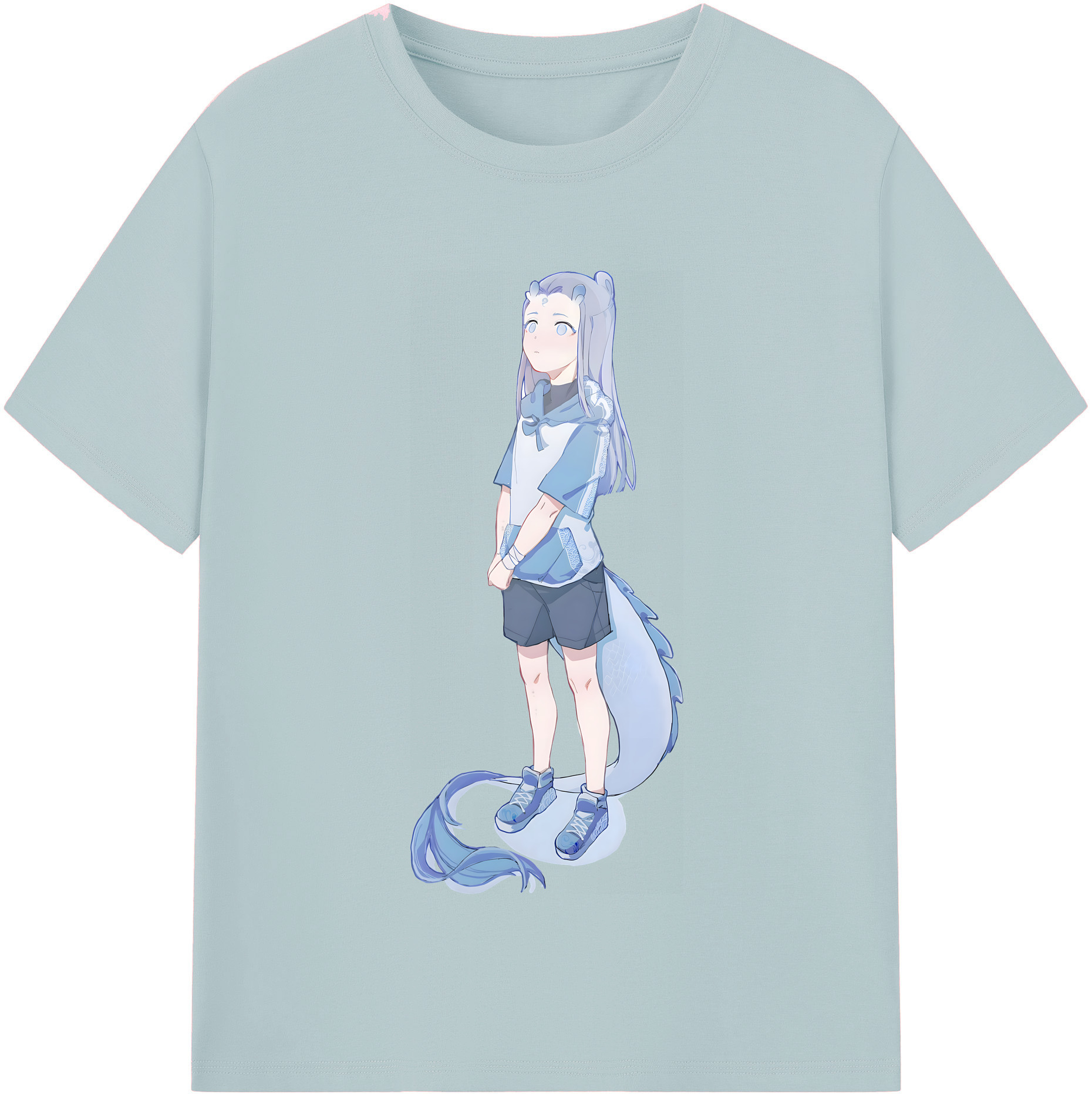 （画像用） Ne Zha 2 ナタ 魔童の大暴れ 綿100％半袖Tシャツ（フロントプリント）